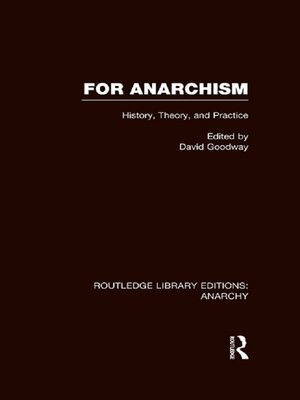 cover image of For Anarchism (RLE Anarchy)